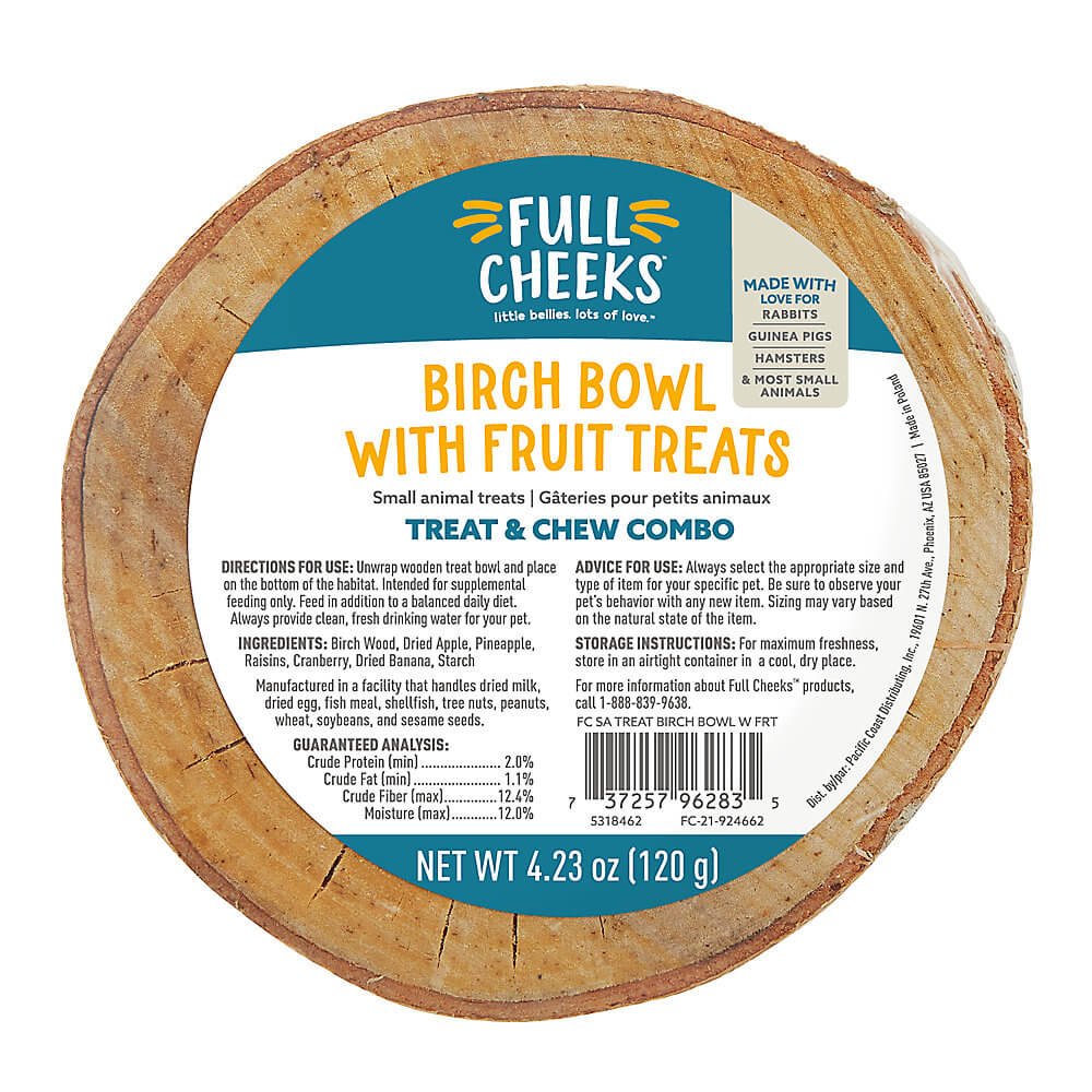 フル・チークス 小動物用 バーチ(白樺)ボウル+フルーツトリート